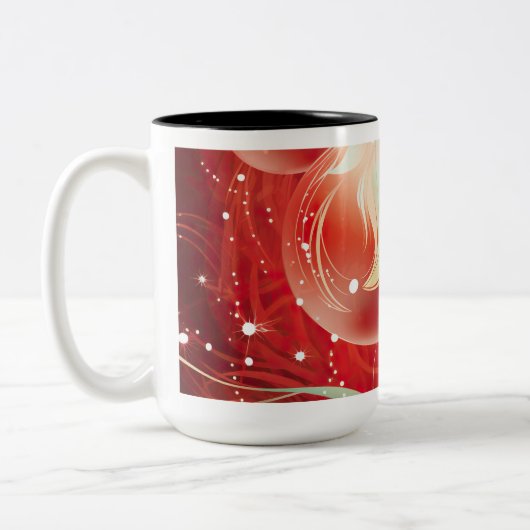 Vintage Kerst Ornamenten Koffie Mok (Links)