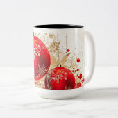 Vintage Kerst Ornamenten Koffie Mok (Voorkant rechts)