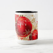 Vintage Kerst Ornamenten Koffie Mok (Center)