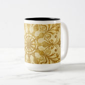 Vintage Kerst Ornamenten Koffie Mok (Voorkant rechts)