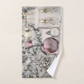 Vintage Kerst Ornamenten Tekening Bad Handdoek (Handdoek)