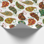 Vintage Kerst Paisley Cadeaupapier (Hoek)