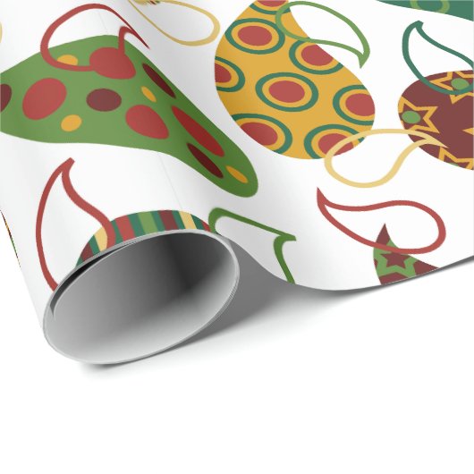 Vintage Kerst Paisley Cadeaupapier (Rol Hoek)