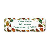 Vintage Kerst Paisley Etiket (Voorkant)