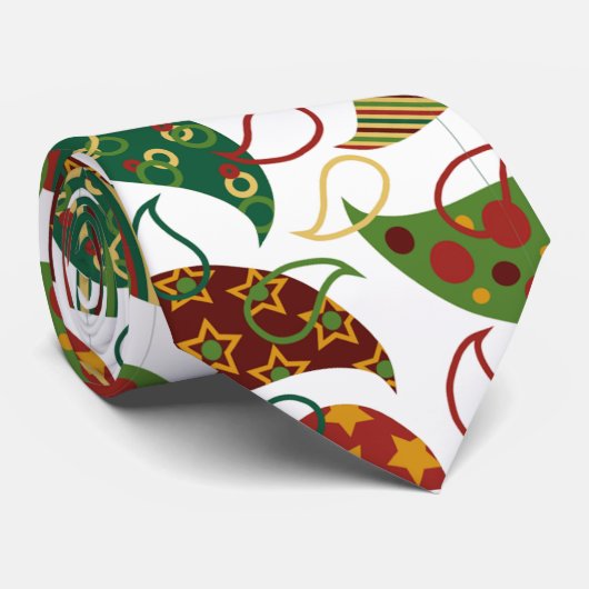 Vintage Kerst Paisley Stropdas (Opgerold)