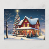 Vintage kerst poster briefkaart (Voorkant)