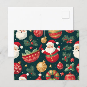 Vintage kerst poster briefkaart