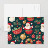 Vintage kerst poster briefkaart (Voorkant / Achterkant)