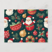 Vintage kerst poster briefkaart (Voorkant)