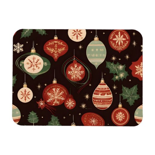 Vintage kerst poster magneet (Horizontaal)