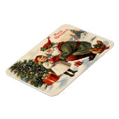 Vintage kerst poster magneet (Linkerzijde)