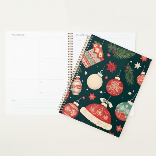 Vintage kerst poster planner (Display)