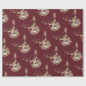 Vintage Kerst Rendier Wrapping Papier (Vlak)