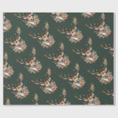 Vintage Kerst Rendier Wrapping Papier (Vlak)