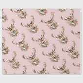 Vintage Kerst Rendier Wrapping Papier (Vlak)