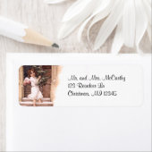 Vintage kerst retour adres label (Insitu)