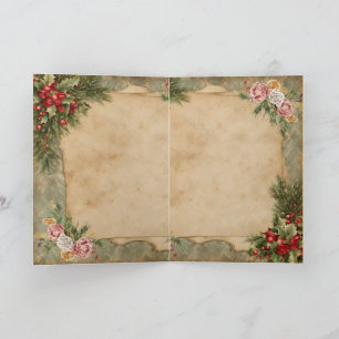 Vintage kerst, retro kerst kaart