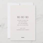 Vintage kerst. Retro Santa Claus en herten Feestdagenkaart (Achterkant)