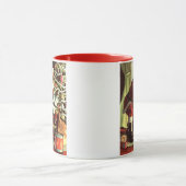 Vintage Kerst, Retro Sinterklaas met Cadeaus Mok (Midden)