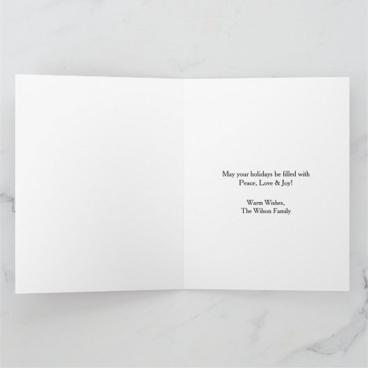 Vintage Kerst Rode Auto & Boom Kaart (Binnen)