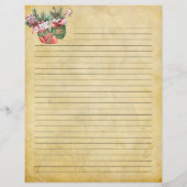 Vintage Kerst Schrijven Papier (Achterkant)