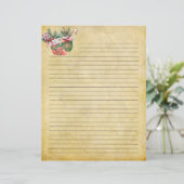 Vintage Kerst Schrijven Papier (Staand voorkant)