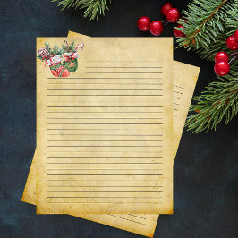 Vintage Kerst Schrijven Papier
