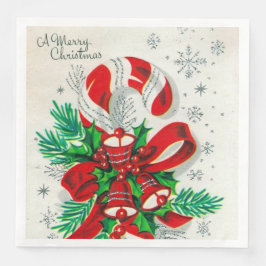 Vintage Kerst snoep riet retro party servetten