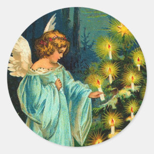 Vintage Kerst sticker