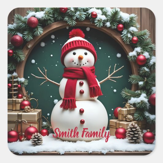 Vintage Kerst - Stickers (Voorkant)