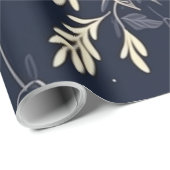 Vintage Kerst thema patroon grijs Cadeaupapier (Rol Hoek)