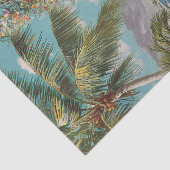 Vintage Kerst Tropische Strand Palm Tree Tissuepapier (Detail)