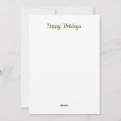 Vintage kerst uil feestdagenkaart (Achterkant)