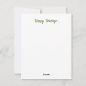 Vintage kerst uil feestdagenkaart (Achterkant)