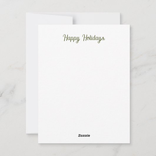 Vintage kerst uil feestdagenkaart (Achterkant)