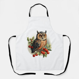 Vintage kerst uil schort