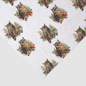 Vintage kerst uil tissuepapier (Detail)