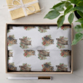 Vintage kerst uil tissuepapier (Geschenk)