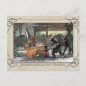 Vintage Kerst Veertiende St. in de Kersttijd Briefkaart (Voorkant)