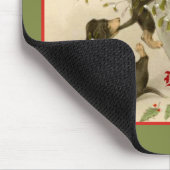 Vintage Kerst Victoriaans schattige teckel honden Muismat (Hoek)