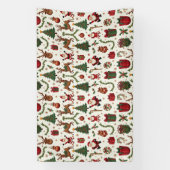 Vintage Kerst Vinyl Banner (Verticaal)