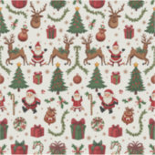 Vintage Kerst Vinyl Sticker (Voorkant)