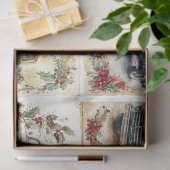 Vintage Kerst Vrachtwagen Pleinen Tissuepapier (Geschenk)