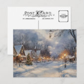 Vintage Kerst Waterverf Schilderen Briefkaart (Voorkant / Achterkant)