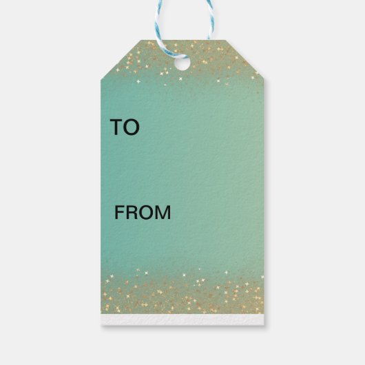 Vintage Kerst wereldbol Cadeaulabel (Achterkant)