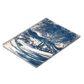 Vintage Kerst, Winter Sneeuw Berglandschap Notitieboek (Linkerzijde)