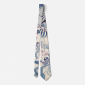 Vintage Kerst, Winter Village Sneeuwlandschap Snee Stropdas (Achterkant)