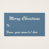 Vintage Kerst, Winter Village Sneeuwlandschap Snee Visitekaartje (Achterkant)