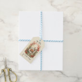 Vintage Kerst Winter Woodland Herten Naam Cadeaulabel (Met Touw)