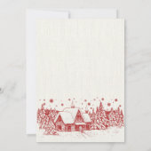 Vintage Kerst winterhuis Kaart (Achterkant)